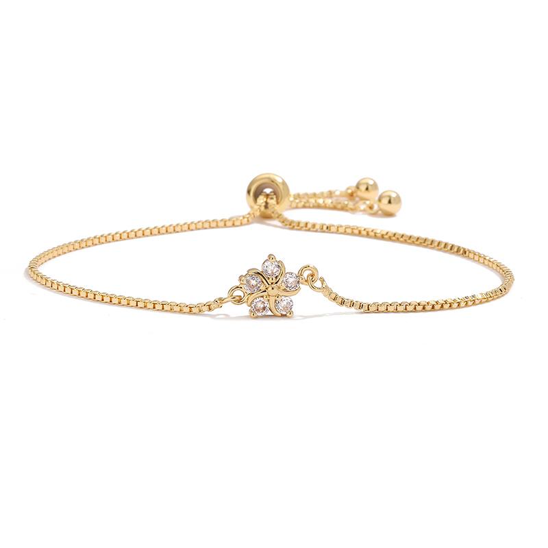 

HECHENG,Spring New Korean Flashing Butterfly Flower Adjustable Safety Bracelet Ladies Birthday Party Jewellery Gift Other золотой