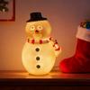 USB Powered Snowman Night Light Cute Christmas Desk Lamp with Warm Glow Holiday Decor for Office Bedroom