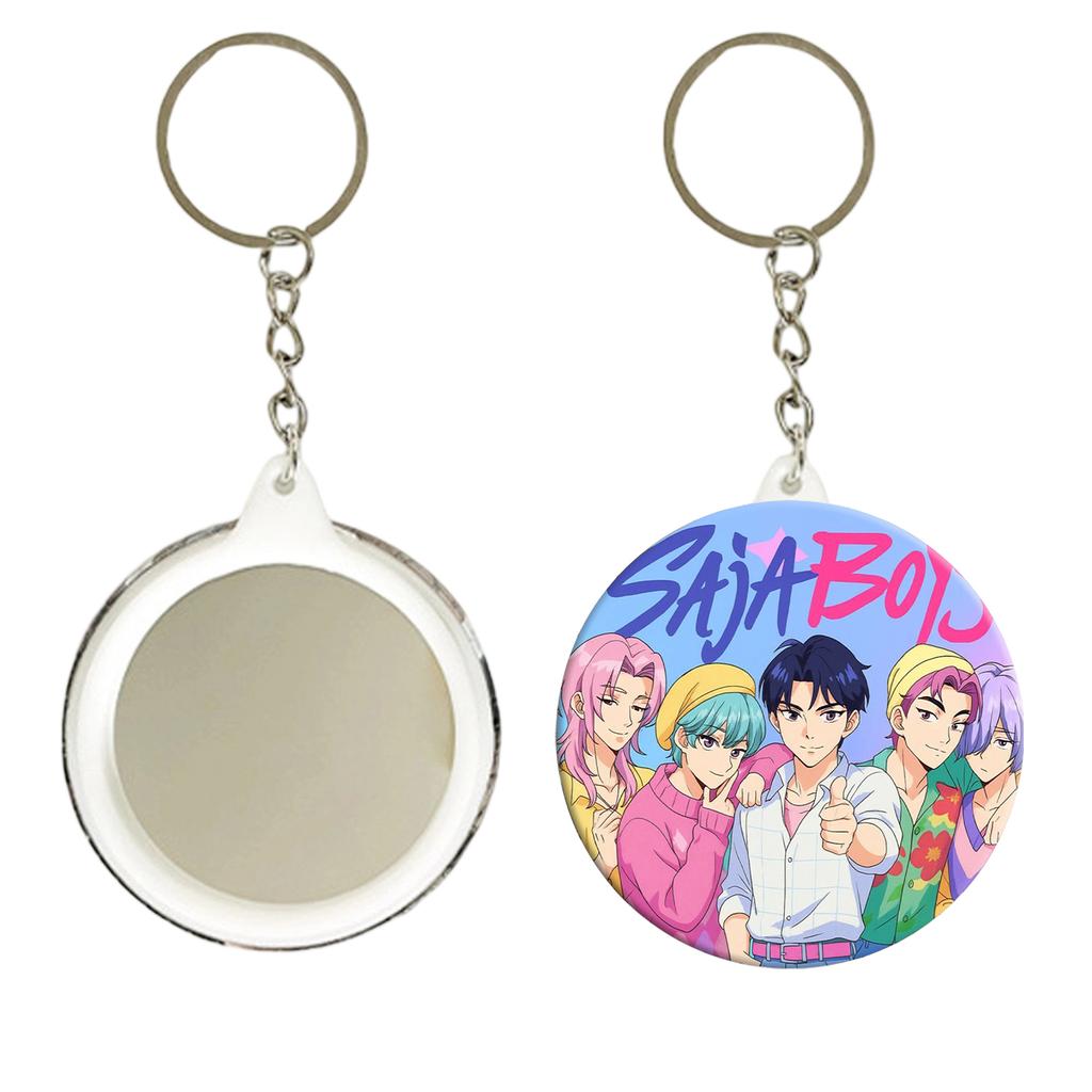 Boys Anime Pendant Keychain Holder Car Keychain Mobile Phone Bag Pendant Cute Kawaii