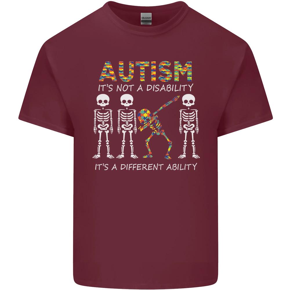 Autism A Different Ability Autistic ASD Unisexs Cotton TShirt Tee Top S