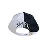 Hip-Hop Baseball Cap Unisex Black White Graffiti Peaked Hat with Iron Ring Street Style