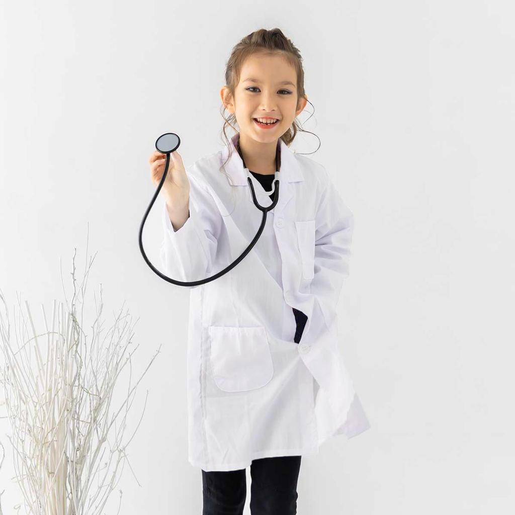 monoii Stethoscope Set, Doctor Play Costume, Kids' Doctor Costume, White Coat, Halloween Costume, Doctor Costume, Scientist Costume, Realistic Doctor