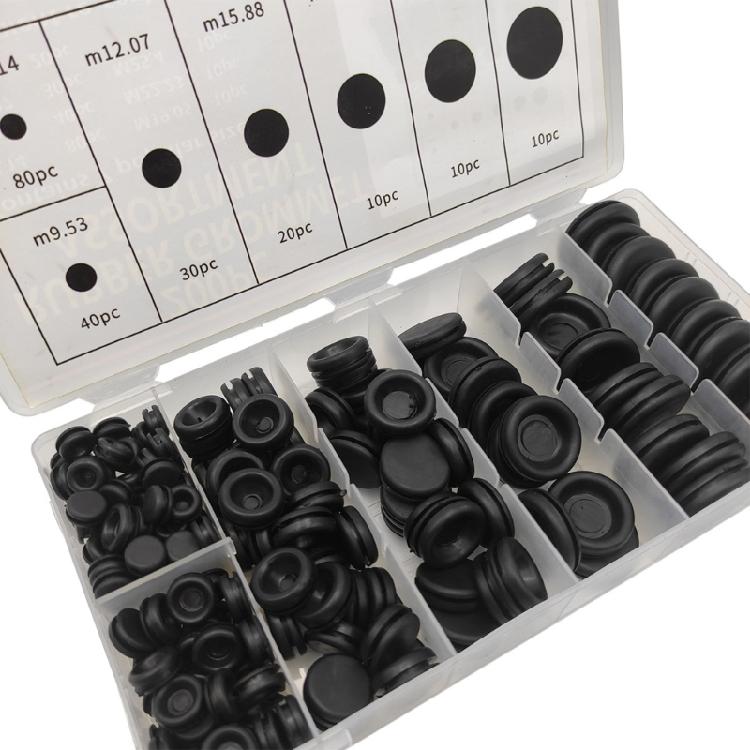 200 Pcs Rubber Grommet Firewall Hole Plug Electrical Wire Gasket for Wire Plug