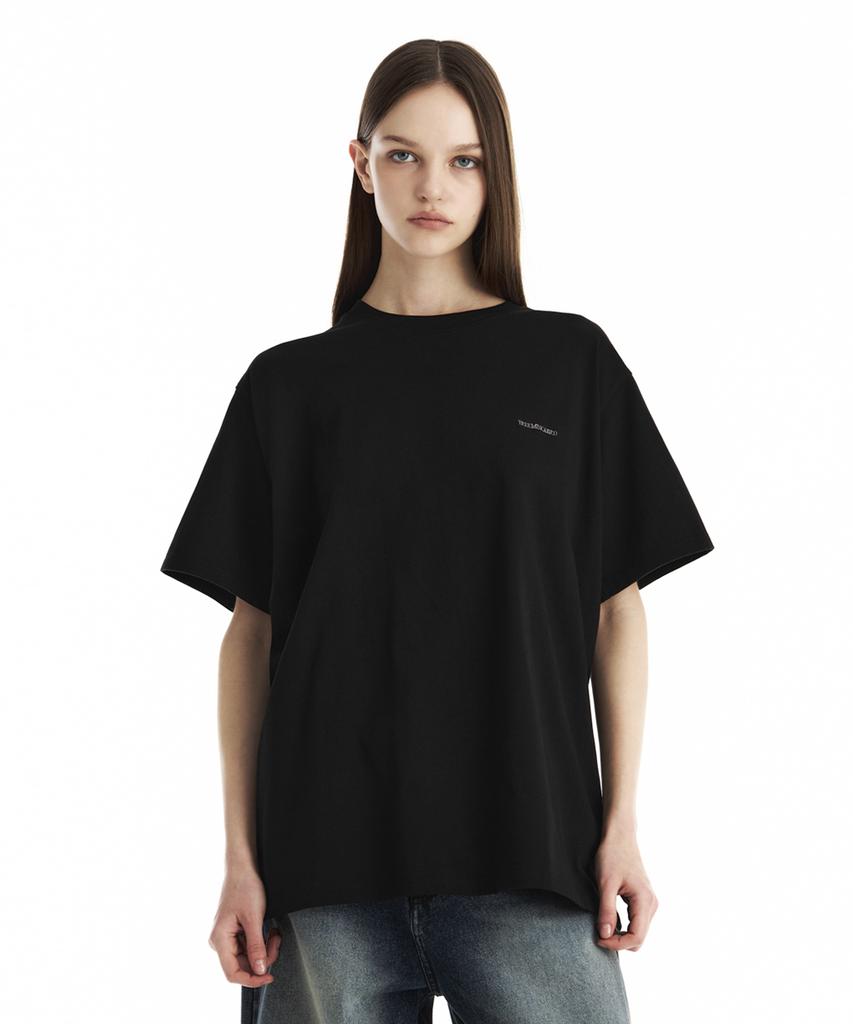 Teulimingbeodeu Back Lace-Up Corset T-Shirt [ Black ]