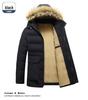 Men's Plus Size Hooded Winter Cotton Jacket - Casual and Versatile Dad Style Outerwear