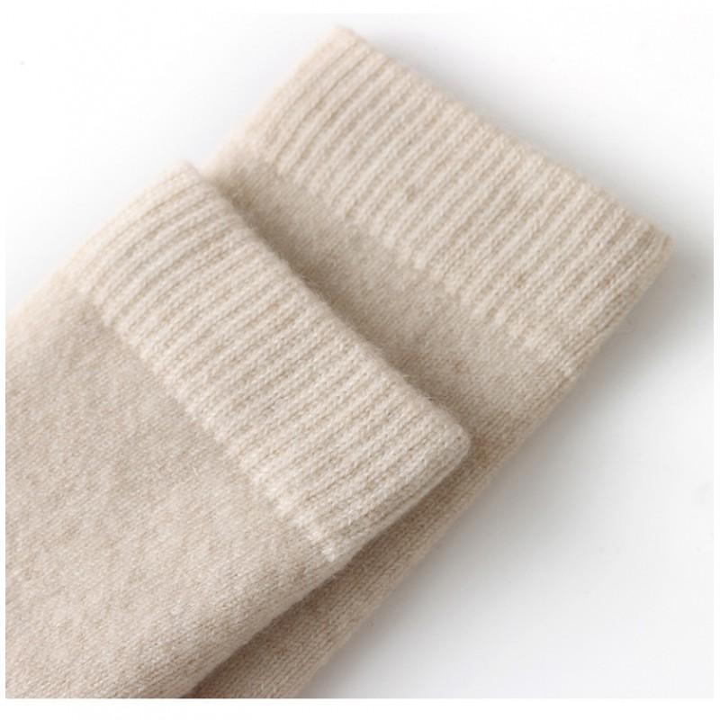 Womens Over Knee Cashmere Socks High Tube Slim Warm Versatile Solid Color Soccer Casual Wear