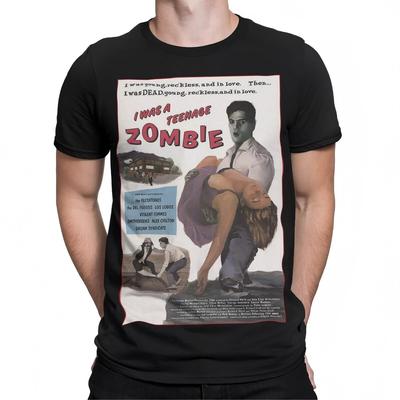 I Was A Teenage Zombie Movie Poster Horror Film Mens Womens Graphic Tee Vintage T Shirt