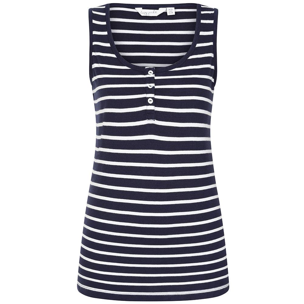 Lazy Jacks Damen Baumwoll-Camisole mit Streifen