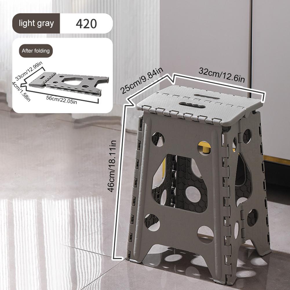 18 Inch Plastic Stools for Adults and Kids 400 LBS Capacity Collapsible Stool Heavy Duty Step Stool Collapsible Stepping Stool