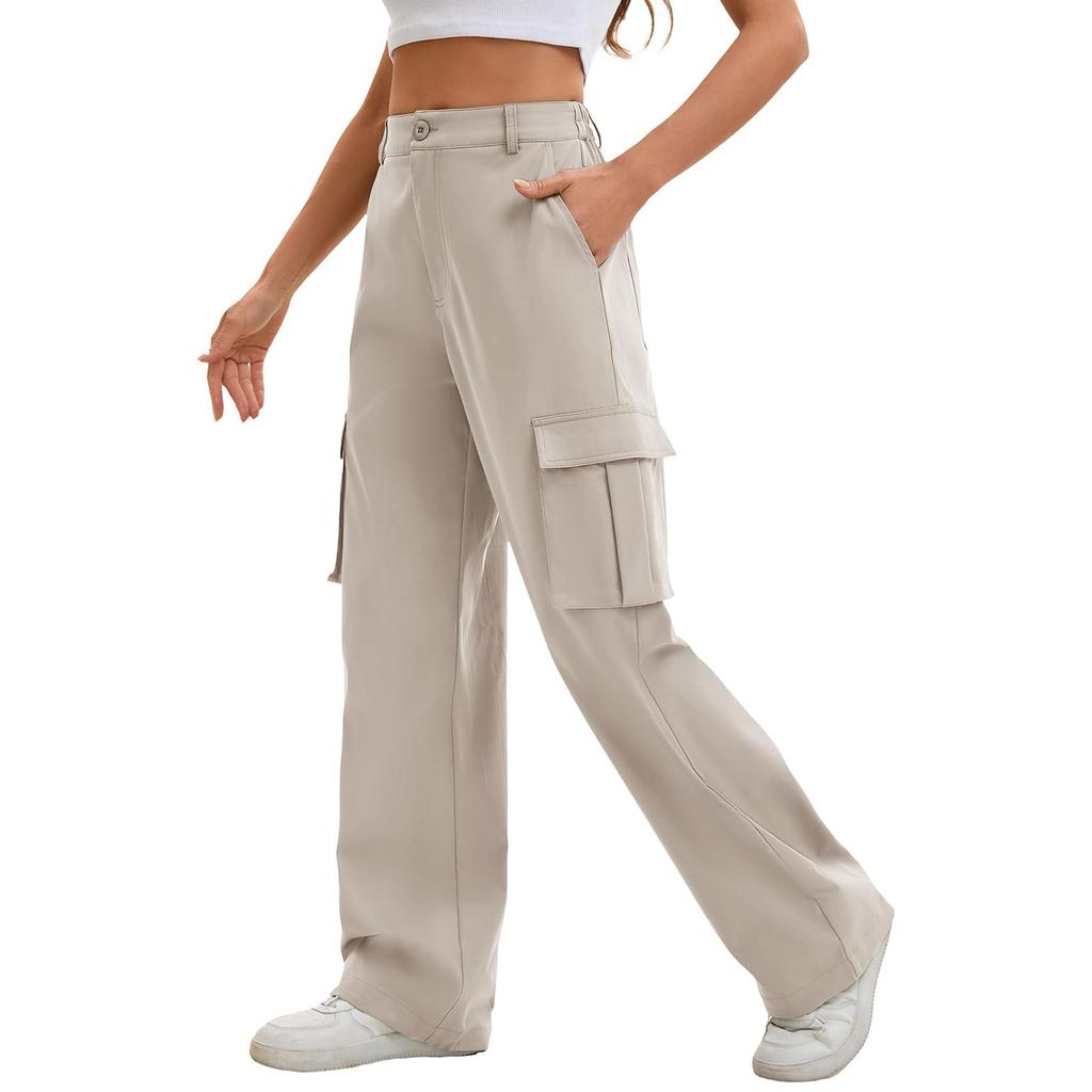 Cargo Pants For Women High Waisted Wide Leg Casual Pants Streetwear Trousers With  Pockets