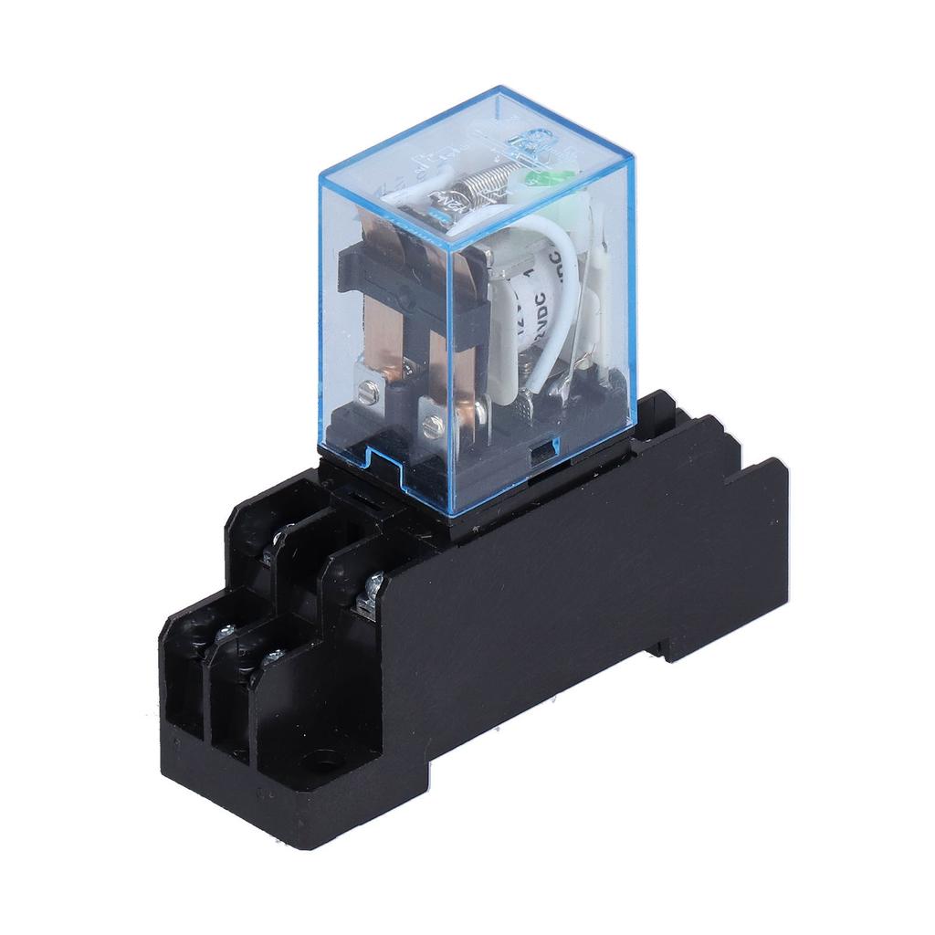 LY2NJ 8 Pins Electromagnetic Power Relays with Socket Base Indicator Light for Motors Industrial Relays 10ADC12V