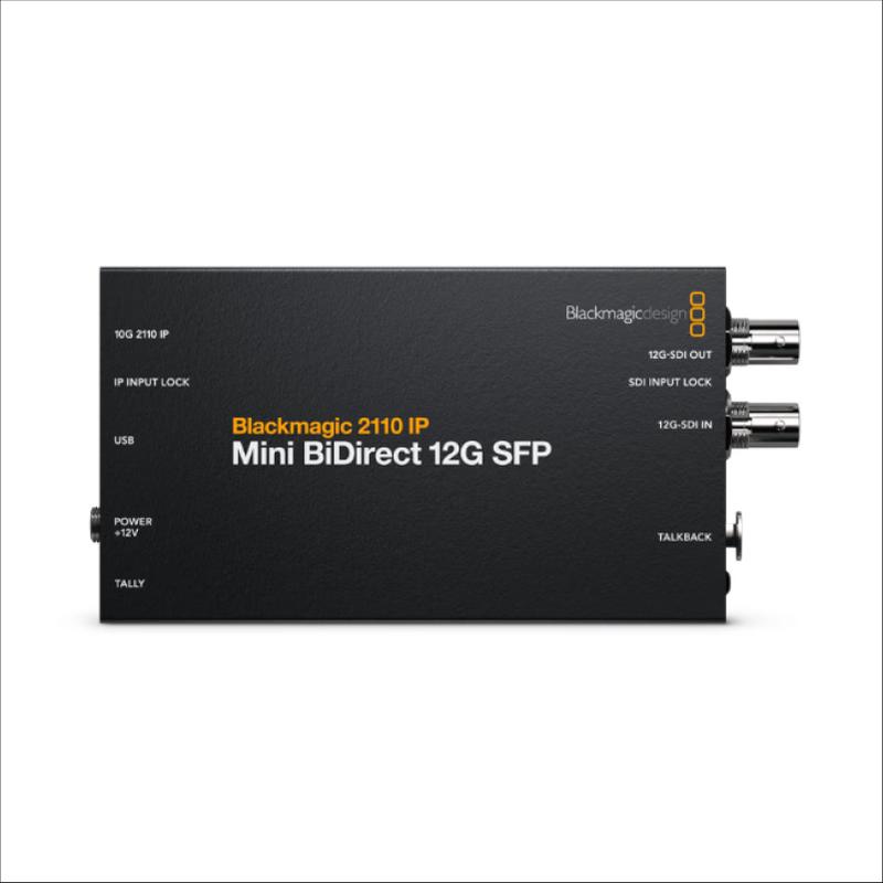 

Blackmagic 2110 IP Mini BiDirect 12G SFP Converter