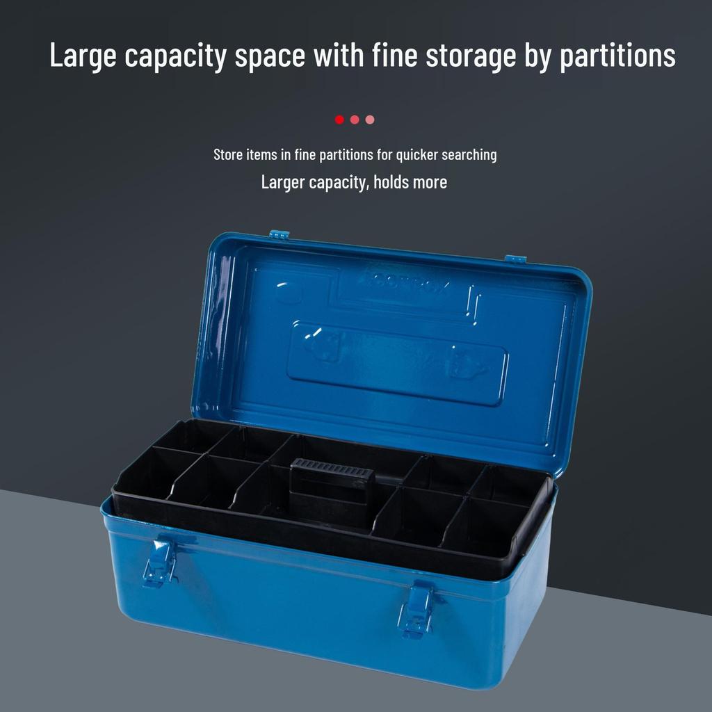 Industrial Grade Large Capacity Portable Toolbox with Multifunctional Storage for Automotive Repair