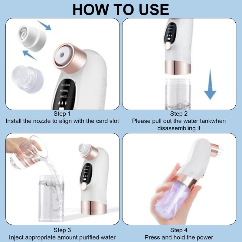 Facials Pores Cleaner Blackheads Remover Pores Vacuum Face Cleaner Electric Pimple Acnes Black Head Removal Man