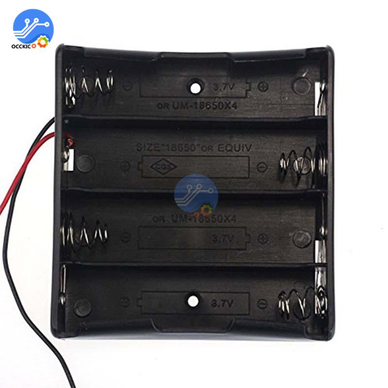 1X 2X 3X 4X 18650 Battery Holder ABS Power Bank Cases 1 2 3 4 Slot Way Battery Storage Box Container With Wire