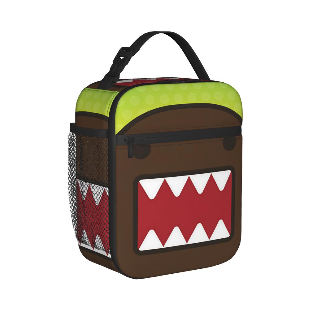 Domo Kun Monster Lunch Bag Travel Lunch Box For Girls Cute Print Tote Food Bags Waterproof Portable Insulated Cooler Bag