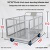 Heavy-Duty Folding Mesh Warehouse Cart