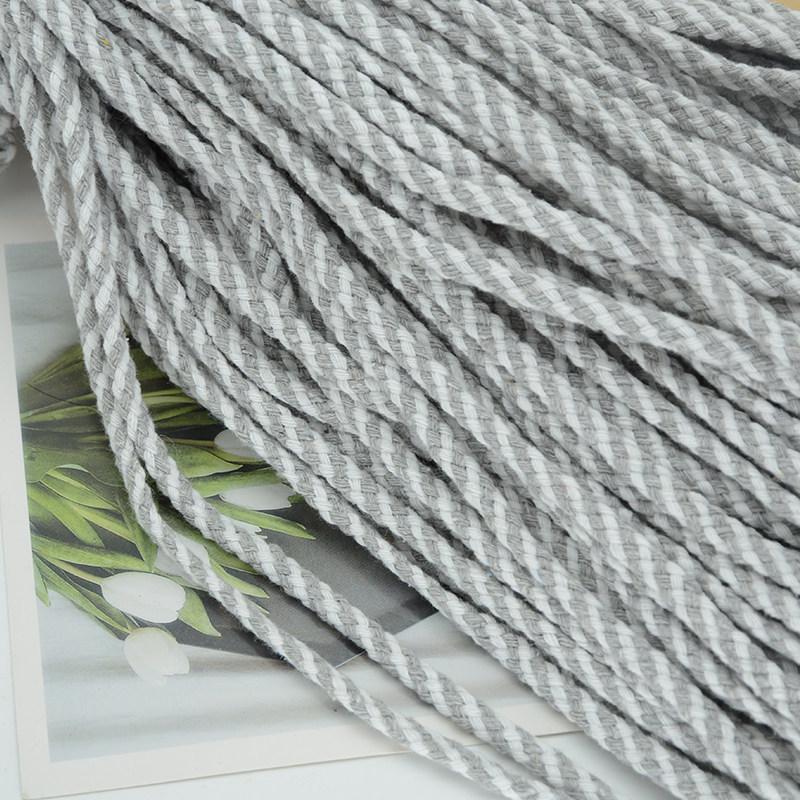 

5mm Black, Red, and White Two-Color Eight-Strand Cotton Rope for Hair & Clothing Accessories, DIY, and Hat Making.