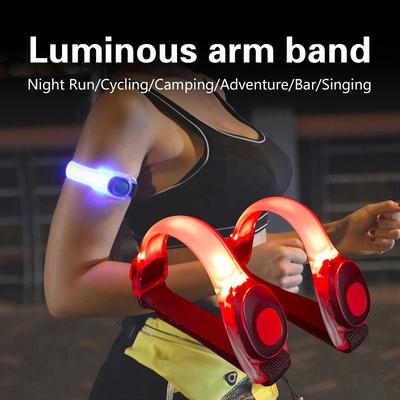 Led Light Up Armband Adjustable Wearable Running Arm Belt Glow The Dark For Running Walking Cycling Concert Roller Skates Light