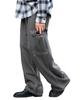 WEGO Wide Sweat Cargo Size Black Sonata Men's Pants, L,