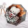 1 Stück Pennywise Clown Horror Regenschirm mit Kunststoffgriff, Geeignet für Alle Jahreszeiten Zuhause Reise Outdoor RegenschirmM1387