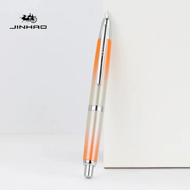 NEW Color Gradient Matcha ! JINHAO 10 Press Fountain Pen Retractable EF F Metal School Office Supplies Stationery PK A1 A2
