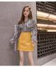 Korean-Style PU Leather A-Line Mini Skirt, Multicolor, Spring/Autumn Collection.