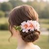 Multicolor Flower Hair Comb Cloth Thai Hair Comb Temperament Hair Accessories  performance clothing