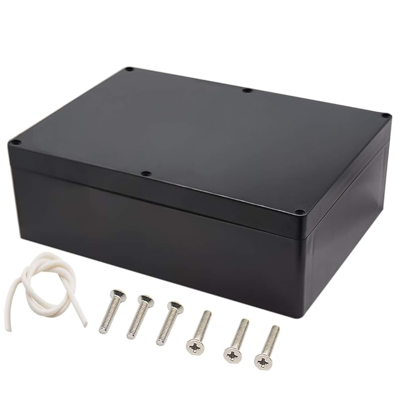 Junction Box, Zulkit Project Box IP65 Waterproof Outdoor Box ABS Plastic Electrical Boxes Electronic Enclosure Black 4.5 X 3.5 X 2.2 Inch(115 X 90 X