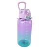 Sports Water Bottle 1000ml Leakage Proof Detachable Straw Portable Water Cup with Handle Shoulder Strap for Students