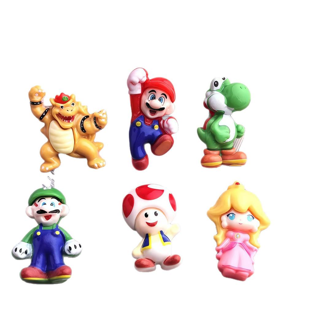 Cartoon Character Resin Accessories for DIY: Phone Cases, Hair Clips, Ties, Headdresses, and Fridge Magnets.
