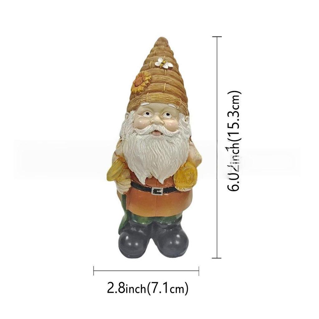 Grenzüberschreitendes Honigfest Sonnenblumen-Imker-Gnom-Ornament Figur