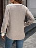 Women's Autumn/Winter V-Neck Color-Blocked Ribbed Sweater T-Shirt