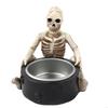 62KD Witch Skull Holder Resin Stand for Halloween Horror Themed Decoration