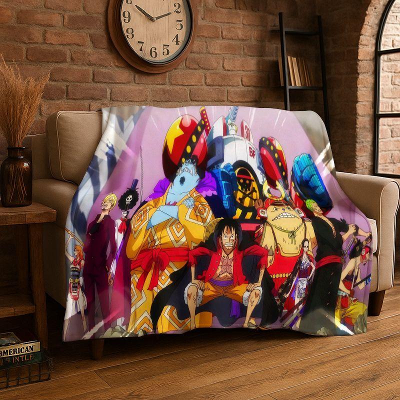 Classic Anime One P-Piece Cartoon Zoro Soft Flannel Throw Blanket,Cozy Blanket for Bed,Couch,Sofa,Bedroom,Living Room,Travel