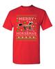 Merry Horsemas Horse Animals Ride Xmas Ugly Christmas Funny Adult DT T-Shirt Tee Unisex T-Shirt