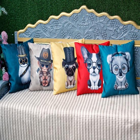 

Причудливая коллекция декоративных подушек с животными, 5 шт. 12*12 INCH