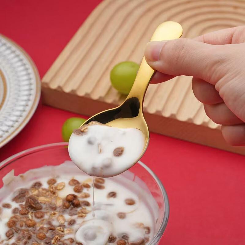 Ru Han 201 Stainless Steel Short Handle Spoons, 20-Pack