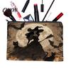 Heavy-duty Canvas Pouch Storage Bag, with Smooth Zipper, Thickened Polyester Large Capacity Thick Bag Cosmetic Halloween Witch Pumpkin Pattern Printed
