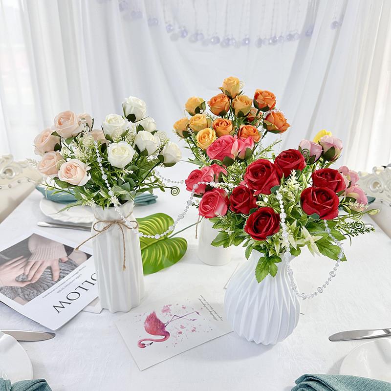 Romantic Rose Wedding Bouquet Artificial Flowers For Bridal Decor And Event Table Arrangements