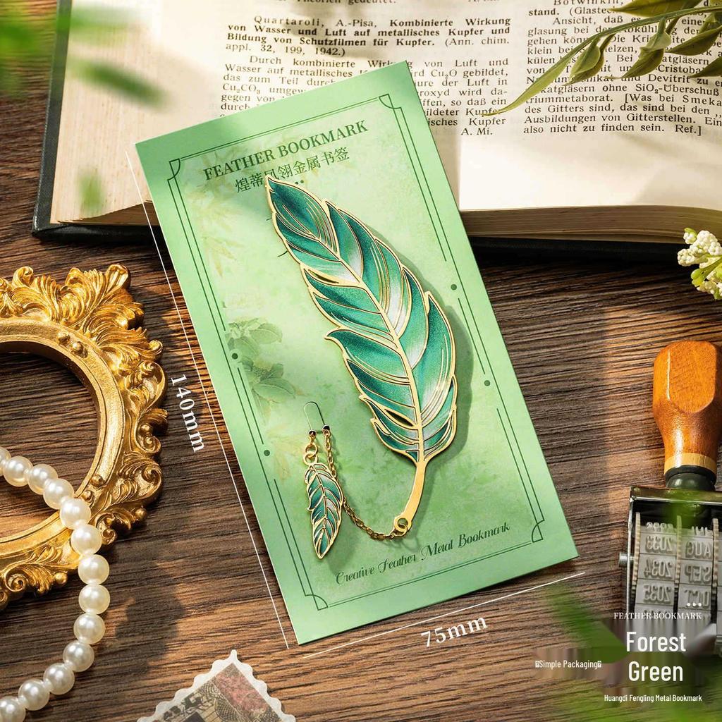 High-End Feather Bookmark Party Favors and Graduation Gifts for Classmates