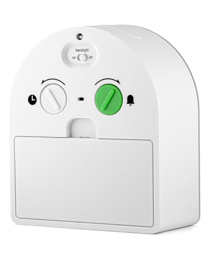 [Officially Imported] BRAUN Time Teacher Alarm Table Clock, White/Orange, BC22TW