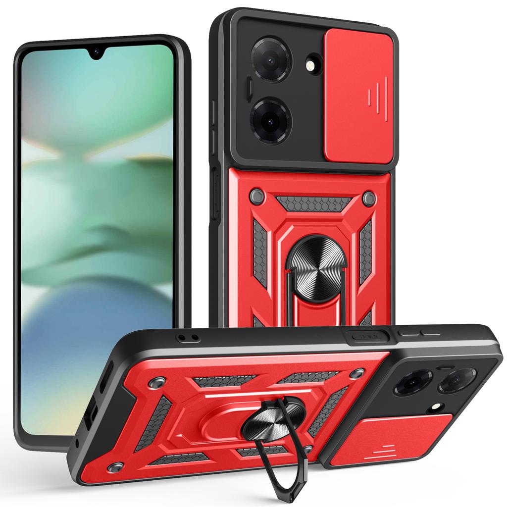 AMORUS For Xiaomi Redmi A5 NFC (EU) (173.45mm) Case Kickstand PC+TPU Phone Cover with Camera Lens Slider