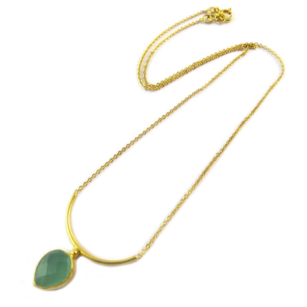 Les Trésors De Lily [P2305] - Gold-plated Artisanal Necklace 'Princesse Ottomane' Golden Green
