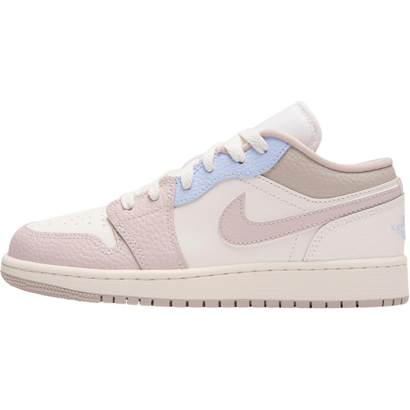 (GS) Air Jordan 1 Low Sail Silt Red Hydrogen Blue Kids IV3219-161 EU 38.5