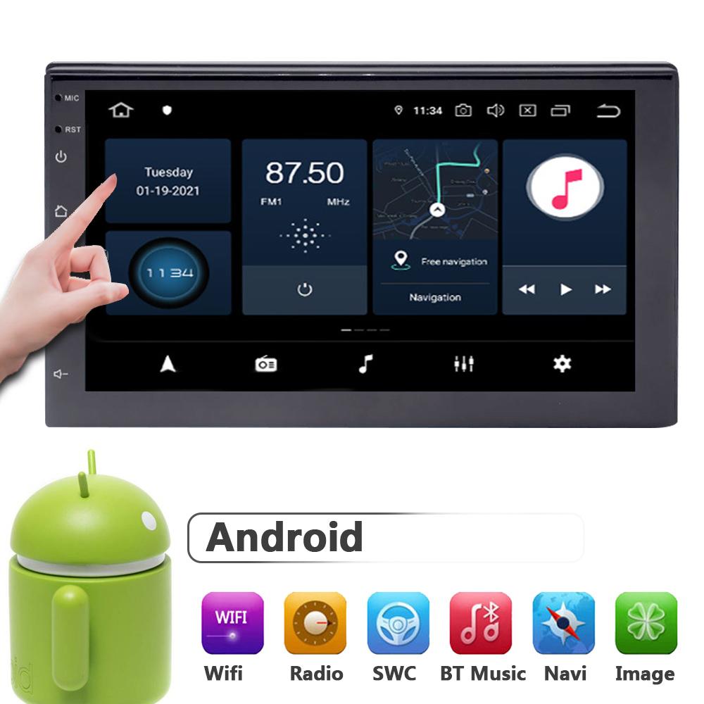 

2 Din Android 10.0 Мультимедийный видеоплеер без камеры GPS-навигация Автомобильный MP5-плеер 7-дюймовый TFT сенсорный экран