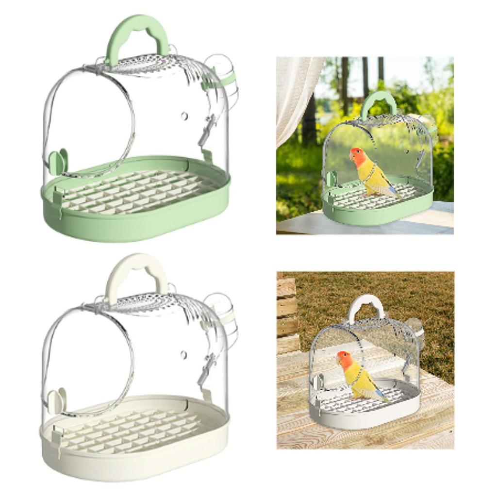 Travel Bird Cage Multipurpose Easy Carrying with Handle Visible Window Parrot