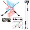 2PCS Laser Lightsaber LED Light Up Sword Boy Gril Toys Sword Cosplay Bow Toy Double Light Saber Sword With Sound Xmas Gifts
