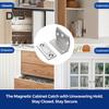6/10/15Pcs Invisible Cabinet Door Magnet with Screw Ultra-Thin Stainless Steel No Drilling Adhesive Magnetic Drawer Closet Sliding Door Catch Latch