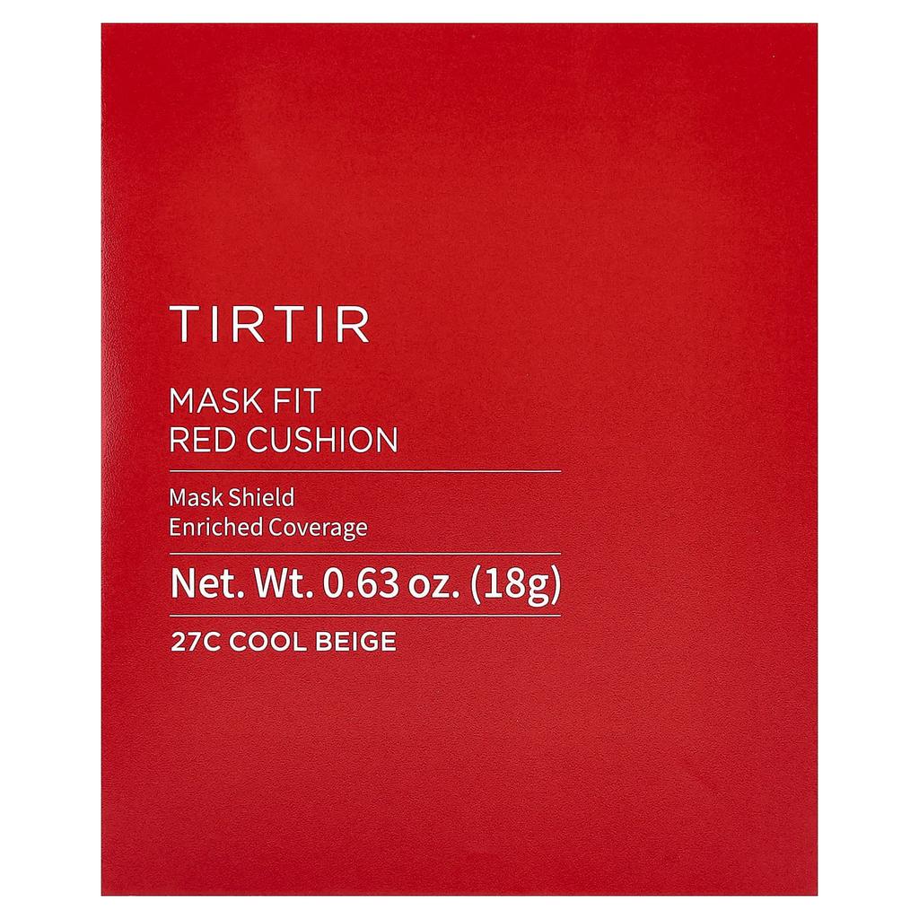 TIRTIR Mask Fit Red Cushion, 27C Cool Beige, 18g (0.63oz)